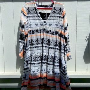 Long sleeve mini dress